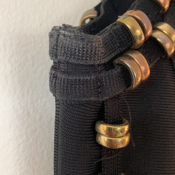 Bandage Midi Dress with Gold Detail - Picture 5 of 11